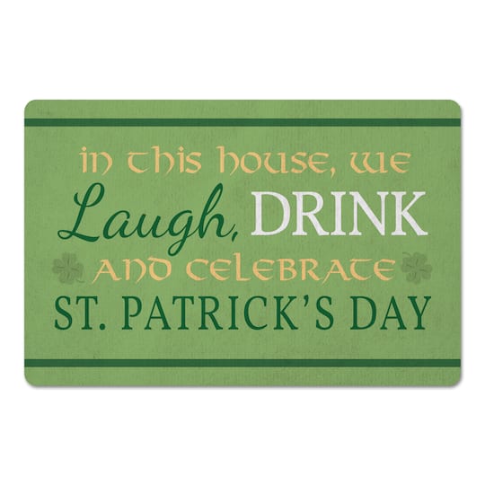 Laugh Drink and Celebrate 27&#x22; x 18&#x22; Floor Mat